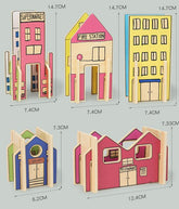 Wooden Colorful  Construction Game - EKT3132